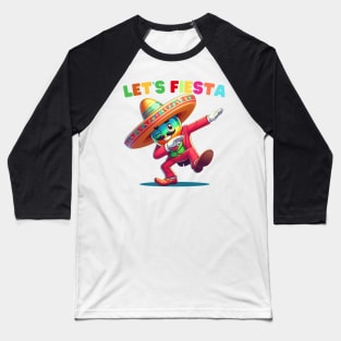 Let's Fiesta Dabbing Cinco De Mayo Mexican Party Baseball T-Shirt